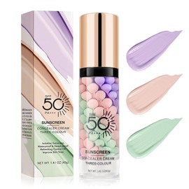 Prebase De Maquillaje Hidratante 3 En 1, Sérum Facial Corrector De Color, Prebase Iluminadora En Un Solo Paso Para Unificar El Tono De La Piel,...    