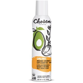 Chosen Foods Chosen Blend Oil Spray 4.7 oz., Non-GMO, 490° F Smoke Point, Propellant-Free, Air Pressure Only for High-Heat Cooking, Baking and Frying