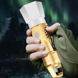 Pocket Flashlights High Lumens - Powerful Small Bright Flashlight High Lumens Flashlight,USB Flashlight Camping Flashlight with Clip and Hook for Outdoor Activities