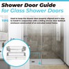 Clear Acrylic Sliding Shower Door Bottom Guide with Screw fits
