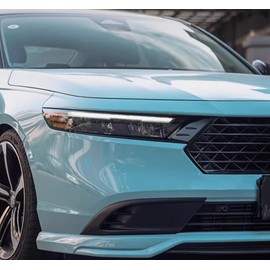 KELEIMAI Car Accessories Fit for Honda Accord 2023 2024 Front Headlight Eyelid Eyebrow Edge Cover Trim (Glossy Black) ABS 2 PCS