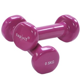 top | vit® Dumbbells I Dumbbell Cast Vinyl Covered Dumbbell Set of Two Dumbbells I for Men, Women and Seniors | Available in 7 Weights, pink