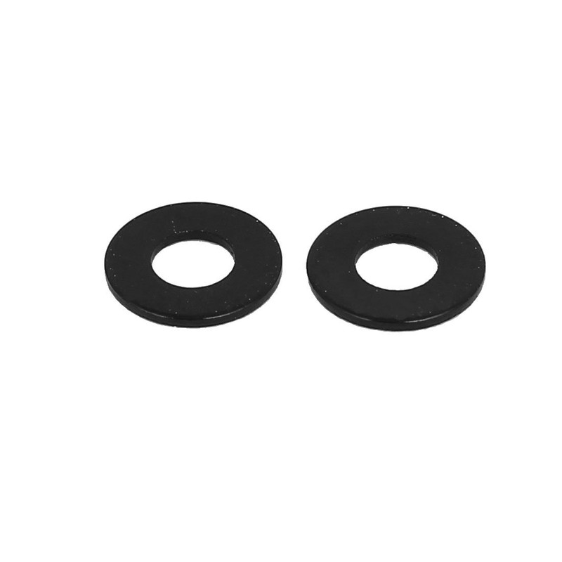 sourcingmap M3 x 7mm x 0.5mm Black Zinc Plated Flat