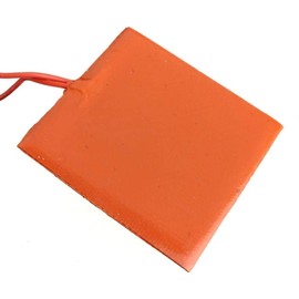 Hobbyant Waterproof Silicone Flexible Heating Pad, 60x60mm, 12V 10W, Max Temp 250°C for Heating Applications, Orange