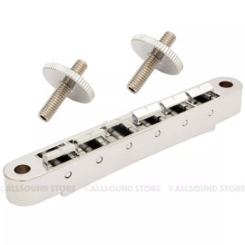 Allsound Store ABR-1 Style Wireless Tune-O-Matic Guitar Bridge w/ M4 Posts for Gibson  - Nickel