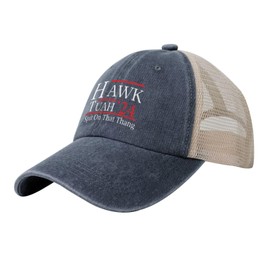 Hawk TUAH Spit On That Thang Baseball Cap for Women Men Adjustable Navy Blue Funny Trucker Hats for Hiking Travel Outdoor