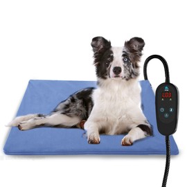 Pet Heating Pad Temperature Adjustment Dog Anti-bite Puppy with Timer Indoor Waterproof Pet Warming Electric Heated Bed Mat Dog