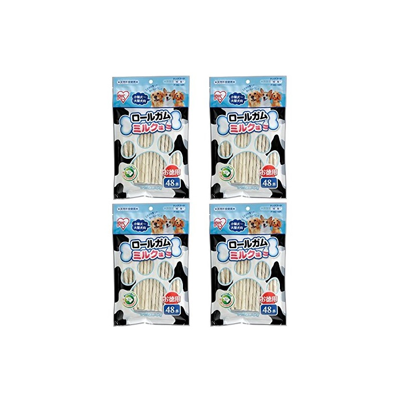 Iris Ohyama P-MG-48R Roll Gum Milk Flavor Set of 48