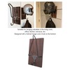 Motorcycle Helmet Rack with Jacket Hook Wood and Iron Wall