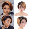 BLISSHAIR Short Pixie Cut Bob Wig Straight Human Hair Glueless