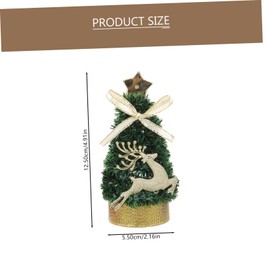 COHEALI 4pcs Mini Christmas Trees for Doll House Artificial Xmas Tree Table Decor Red Blue Silver Gold for Home Holiday Decoration