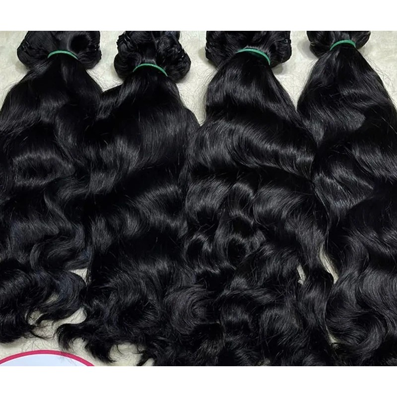 Raw Vietnamese Cambodian Wavy Natural Wave Curls 100% Unprocessed Human