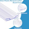 15 Pcs Letter Tracks for Plastic Sign, 40 Inch Clear