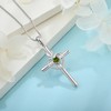 Inpasne Heart Cross Necklace for Women 925 Sterling Silver Infinity