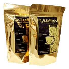 Cafe Con Hongos Y Colageno. H&b Coffee S, Polvo 630g Pack 2