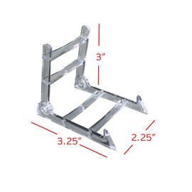 Only Hangers Clear Mini Acrylic Adjustable Display Easel (Set of 12)