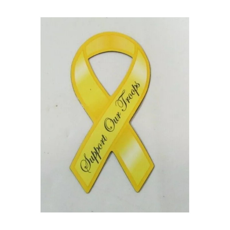 New Single Support Our Troops 4" Mini Military Ribbon Auto