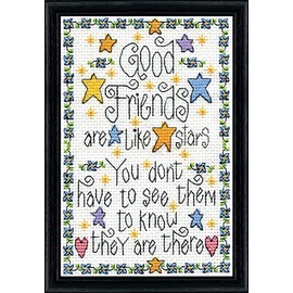 Good Friends Counted Cross Stitch Kit-5"x7" 14 Count