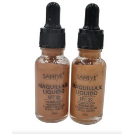 2 Maquillaje Liquido Alta Cobertura Matte Spf 30 Saniye
