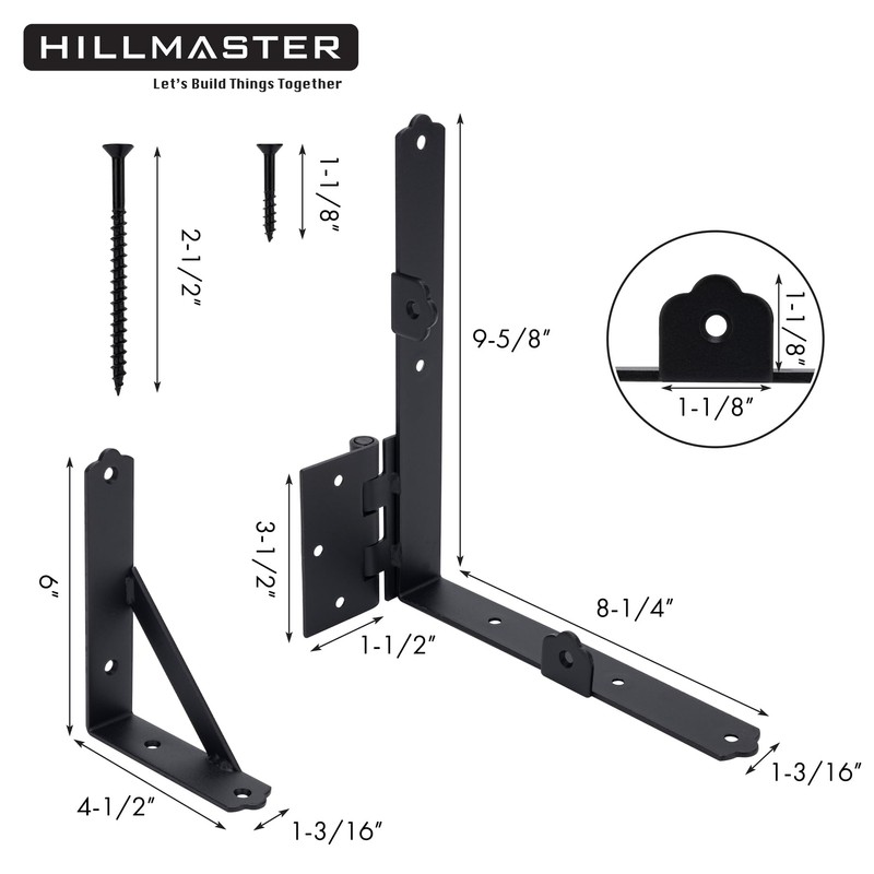 HILLMASTER Anti Sag Gate Frame Kit Gate Corner Brace Bracket