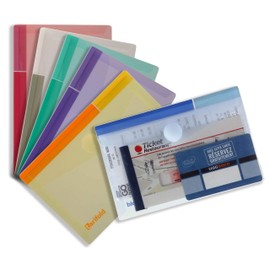 Document Holder with Closure A6 Size Envelope Assorted Colors 6 Per Pack 6-1/4 inches by 4-1/2 inches (158 x 114mm) (# 510289) $9.48/Pack