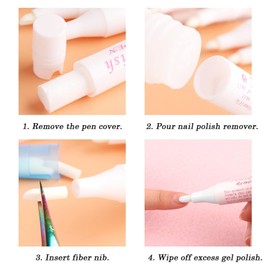 3Pcs Nail Art Polish Corrector Pen for Women Remover Mistakes Cleaner Nail Polish Remover Pen with 3 Tips Manicure Tool Nail Art and Polish Correctors Tools