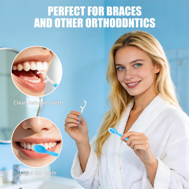 PANLOPU Disposable Toothbrush 4inch 5-in-1 Toothpaste Bead 26 pcs (Mint)