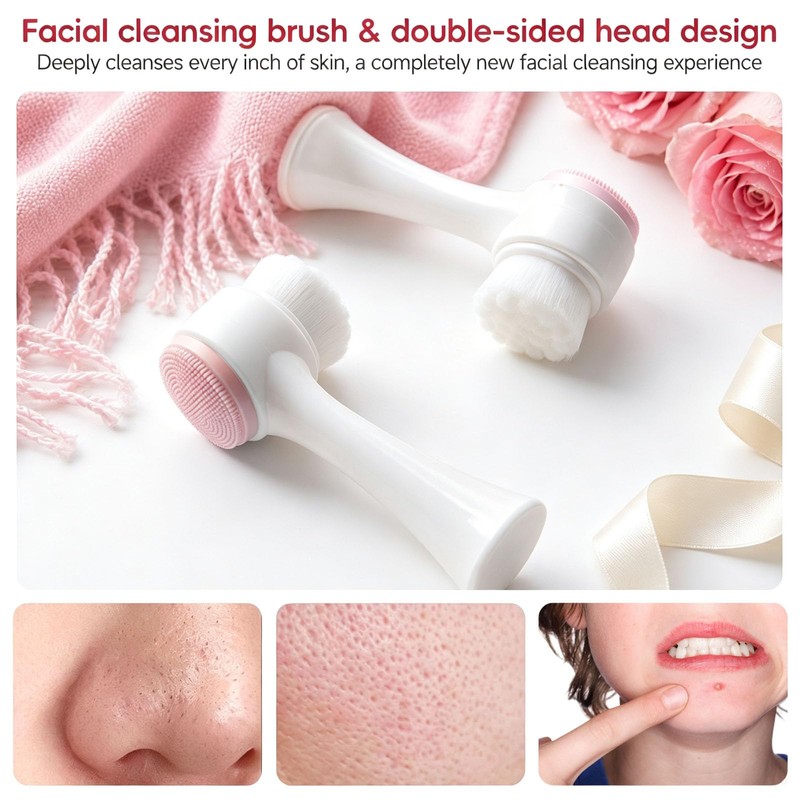 Skincare Tools Set with Facial Cleansing Brush, Ice Roller &