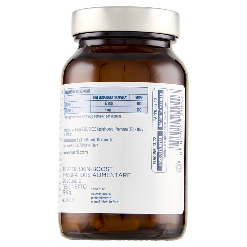 Rilastil Skin-Boost Integratore Alimentare a Base di Vitamine E e