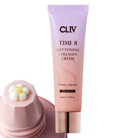 CLIV Time 8 Lift Toning Collagen Cream – Korean Skincare Hydrating Face Moisturizer with Peptides, Niacinamide & Multi-Vitamin Complex – 2.7 fl oz (80ml)