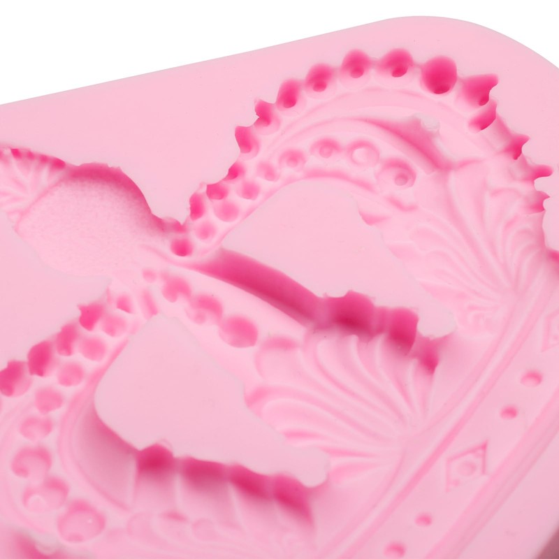 Royal Crown and Gem Silicone Mold Set, Baroque Style Clay