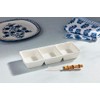 Mud Pie Bamboo Triple Tidbit; dish 5" x 11 1/4"