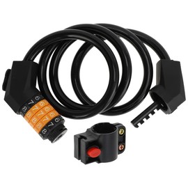 BULLSPANN Universal Security Bicycle Lock 110 cm, Resettable Chain Link Bicycle Lock with 5 Digit Combination Code for Road Bike Mountain Bike Electric Bicycle Black