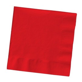Club Pack of 500 Classic Red 3-Ply Paper Party Lunch Napkins 6.5"