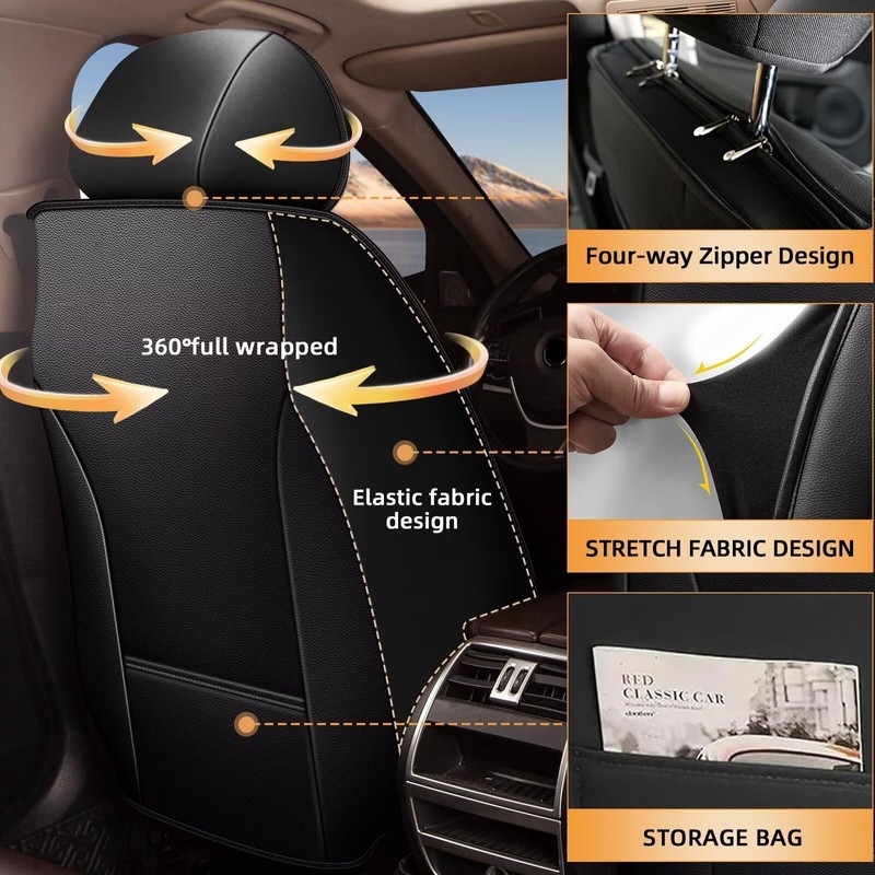 IKABEVEM Car Seat Covers Fit for Hyundai Santa Fe 2009-2026
