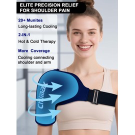 Chilmax Shoulder Ice Pack Wrap, Reusable Hot and Cold Therapy Compression Wrap for Rotator Cuff, Arm, and Shoulder Periarthritis Pain Relief, Fatigue Reduction,Post-Surgical Rehabilitation