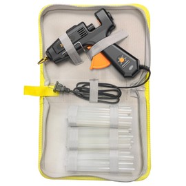 IZIO Full Size Hot Glue Gun Kit with 21Pcs 11mm Glue Sticks,High Temp Hot Glue Guns with Hardshell Carrying Case for Crafts,Quick Home Repairs,DIY and Sealing,Temperature Adjustable (Black)