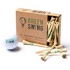 Green Swing Bamboo Golf Tees 70mm | Strong Sustainable Biodegradable