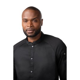 Chef Works Men's Tulum Chef Coat, Black, Medium