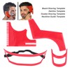 Beard Shaping Tool Set, Stylish Red Plastic Beard Stencil Set,