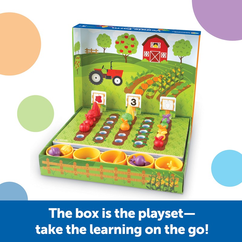 Learning Resources Veggie Farm Sorting Set - 46 Pieces, Ages