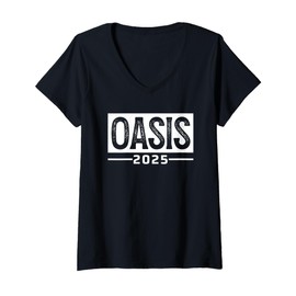 Womens Oasis 2025 Vacation California CA Vintage Retro Souvenirs V-Neck T-Shirt