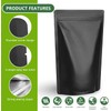 Durimoiy 50 Pack Matte Black Mylar Stand Up Bags, Smell