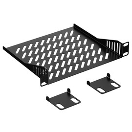10 inch 1U Server Rack Shelf, Ventilated rack-mounted cantilever tray for 10" Network Equipment Cabinet or Rack, Solid build quality and excellent ventilation