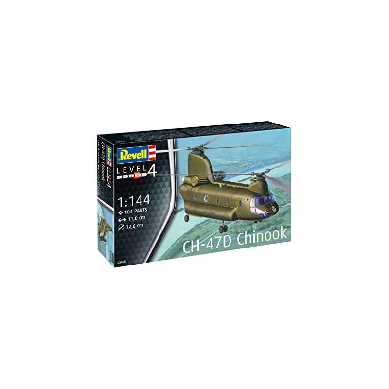 Revell 03825 CH-47D Chinook 1:144 Scale Unbuilt/Unpainted Plastic Model Kit