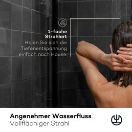 Kludi KLUDI-X3 Universal Duschkopf wassersparend als Option, Duschbrause mit 1 Strahlart, reinigungsfreundlicher Brausekopf ? 11,7 cm, Shower Head (Standard 15 l/m, optional 9 l/min), Schwarz Matt