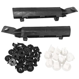 1 Pair Passenger And Driver Side Front Bumper Bracket Mounting Support Cover Molding Trim With Grommet Clips & Bumper Cover Retainers Kit Fit for 2007-2012 Nissan Versa Replace 62225-EM30A 62224-EM30A