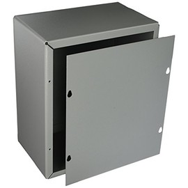 Wiegmann SC101206NK SC-Series NEMA 1 Screw Cover Wallmount Pull Box, No Knockouts, Painted Steel, 12" x 10" x 6"