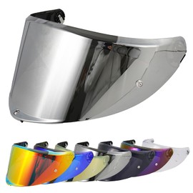 VCOROS Helmet Visor for K6/K6s, Motorcycle Helmet Visor, Motorcycle Windscreen Helmet Visor Fit, Helmet Lens Visor, Full Face Adjustment (Chrome Silver)