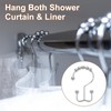 sourcing map 12Pcs Shower Curtain Hooks, Metal Double Glide Shower